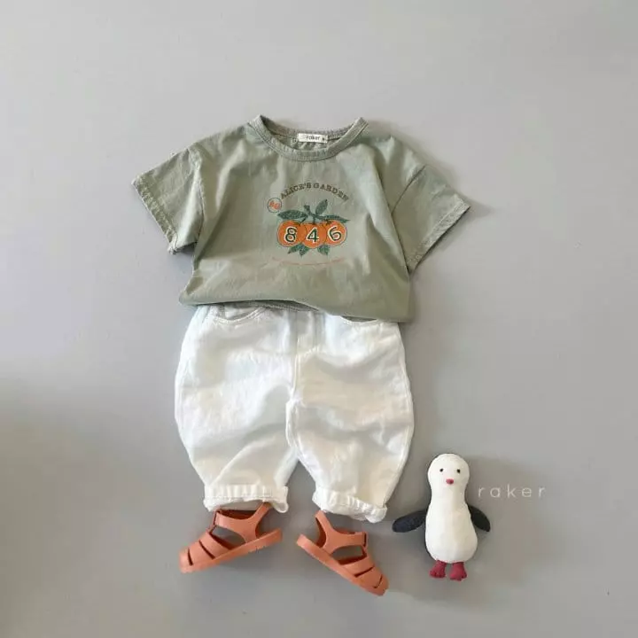 Raker - Korean Children Fashion - #fashionkids - Orange Garden Tee - 4