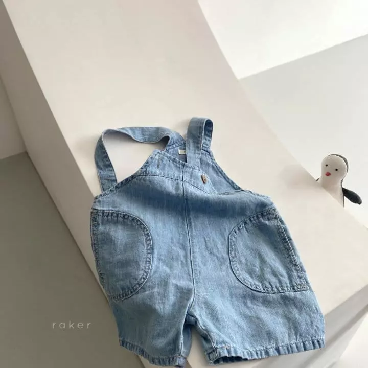 Raker - Korean Children Fashion - #kidzfashiontrend - Linen Denim Overalls - 3