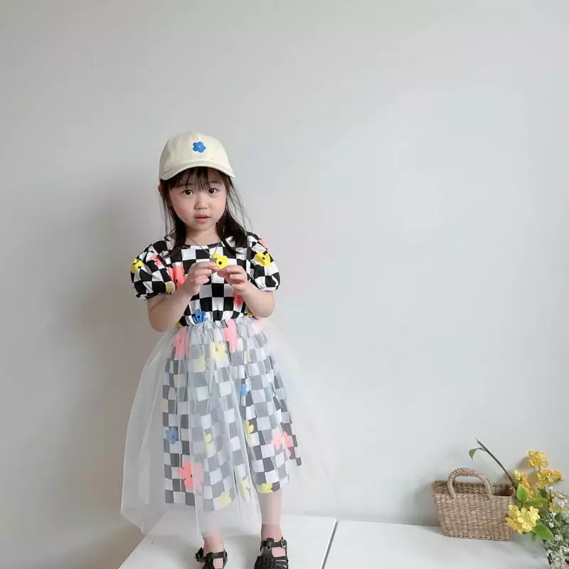 Rica - Korean Children Fashion - #Kfashion4kids - Check One-piece - 10
