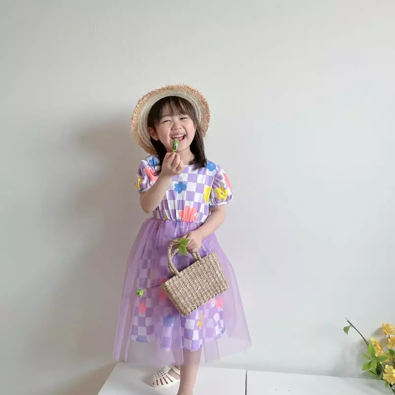Rica - Korean Children Fashion - #childofig - Check One-piece - 2