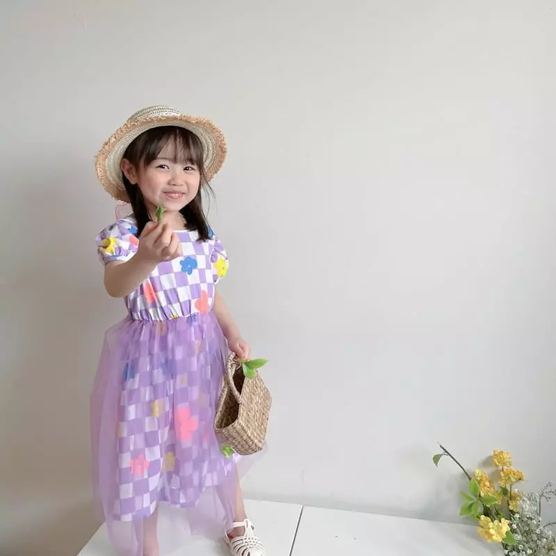 Rica - Korean Children Fashion - #discoveringself - Check One-piece - 5