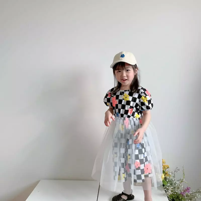 Rica - Korean Children Fashion - #kidsshorts - Check One-piece - 7