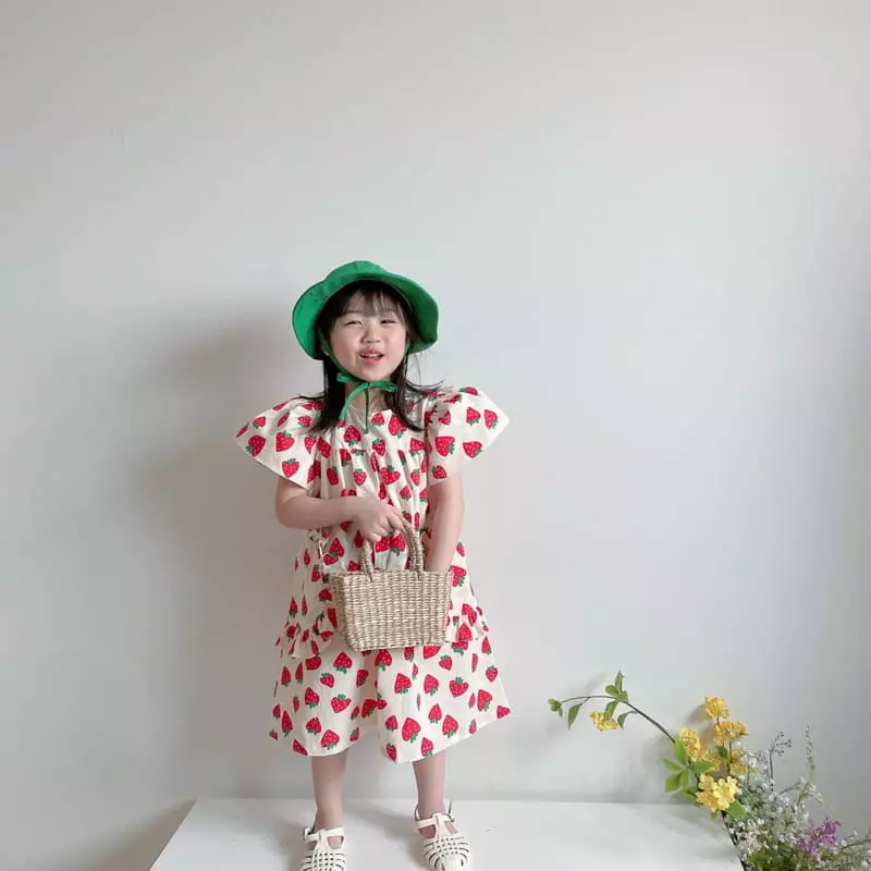 Rica - Korean Children Fashion - #kidsshorts - Strawberry One-piece - 2