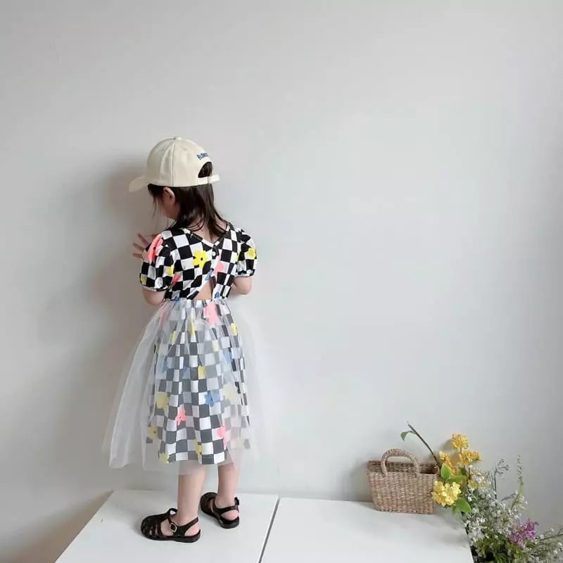 Rica - Korean Children Fashion - #kidsstore - Check One-piece - 8