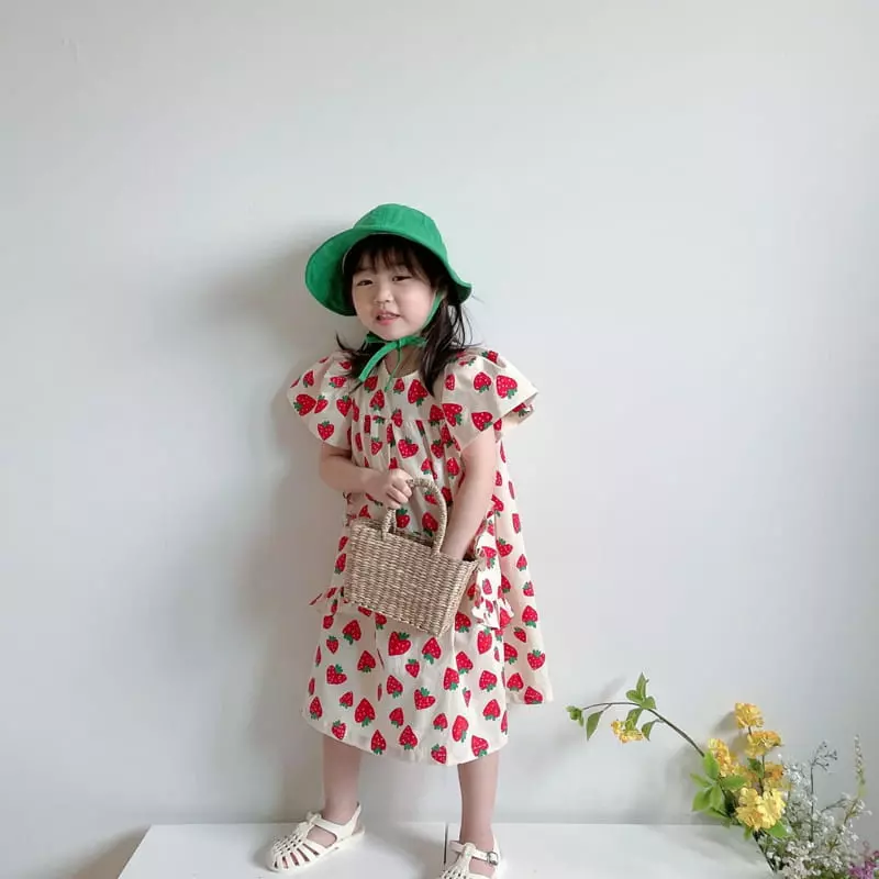 Rica - Korean Children Fashion - #magicofchildhood - Strawberry One-piece - 7
