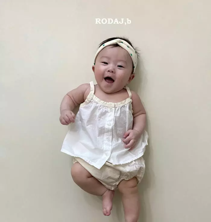 Roda J - Korean Baby Fashion - #babyfashion - Draw Open Sleevelss - 4