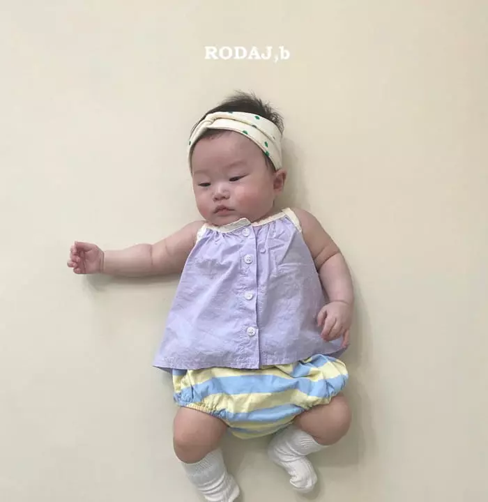 Roda J - Korean Baby Fashion - #babygirlfashion - Draw Open Sleevelss - 5