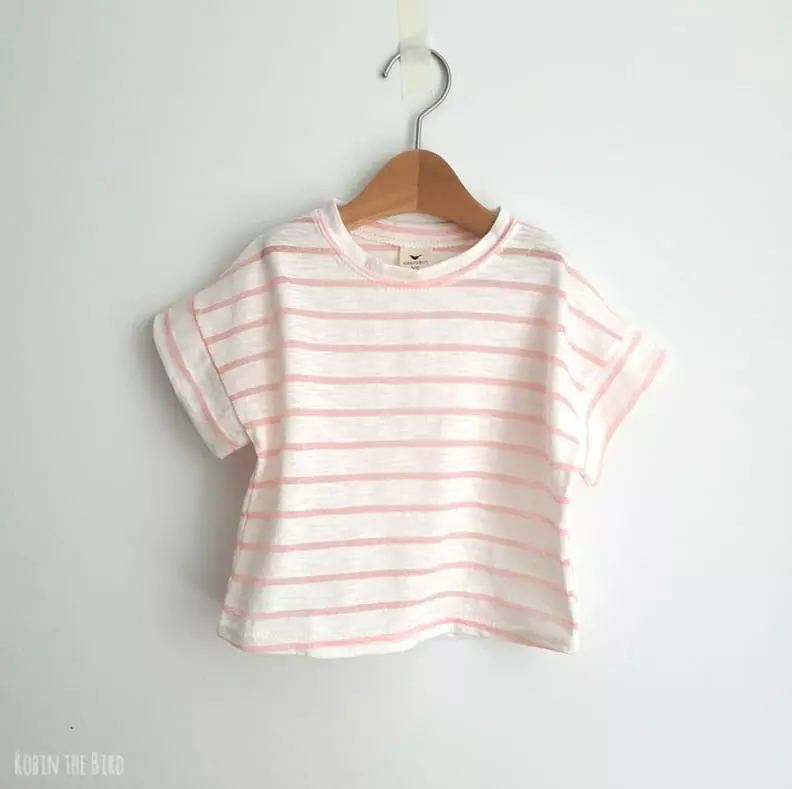 Saerobin - Korean Children Fashion - #Kfashion4kids - Stripes Short Sleeves Tee