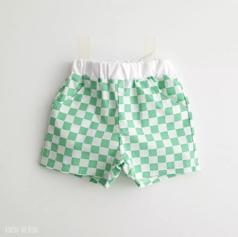 Saerobin - Korean Children Fashion - #Kfashion4kids - Bling Check Shorts - 2