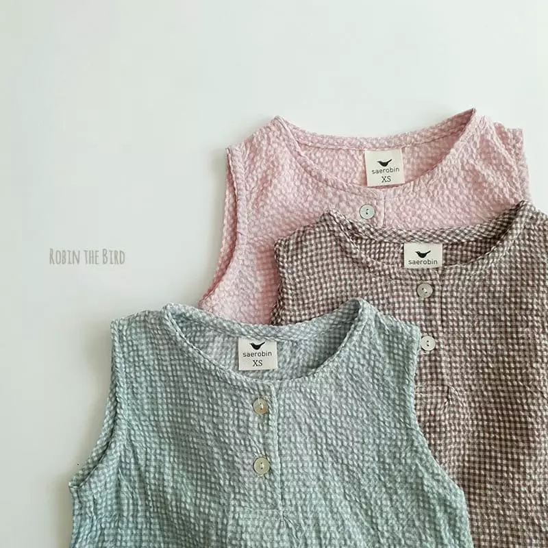 Saerobin - Korean Children Fashion - #Kfashion4kids - Check Bloomer Top Bottom Set - 6
