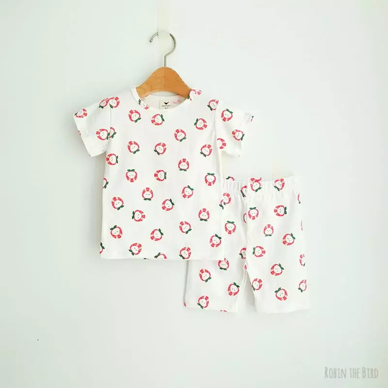 Saerobin - Korean Children Fashion - #stylishchildhood - Strawberry Short Sleeves Easywear - 4