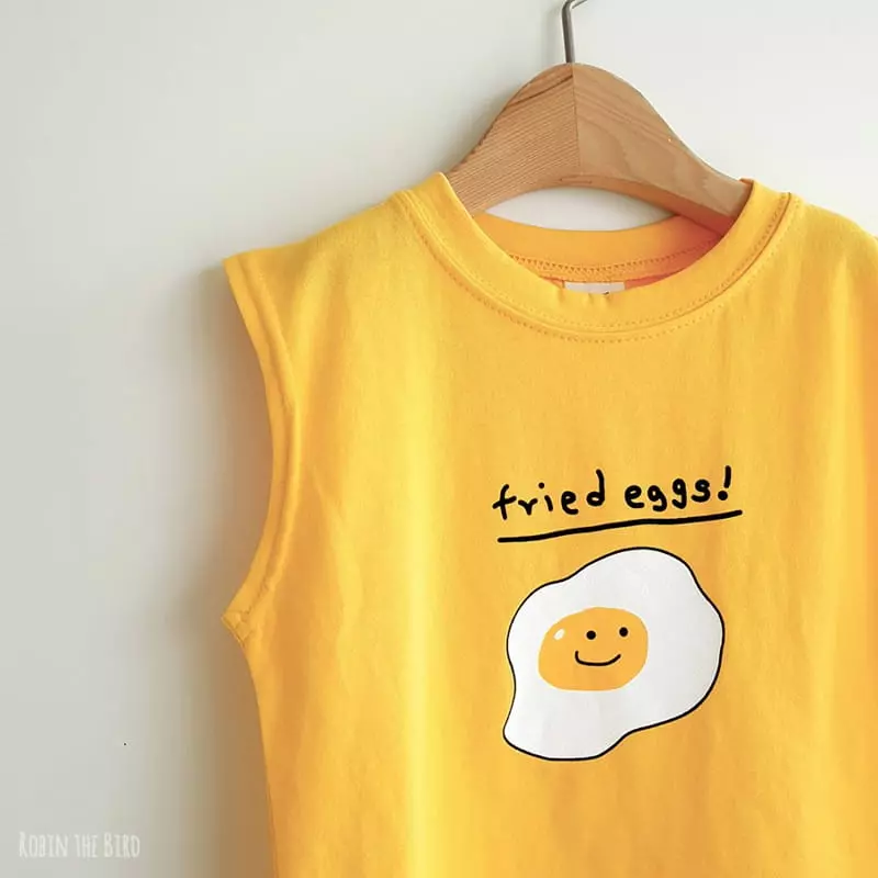 Saerobin - Korean Children Fashion - #childofig - Egg Box Sleeveless Tee - 2