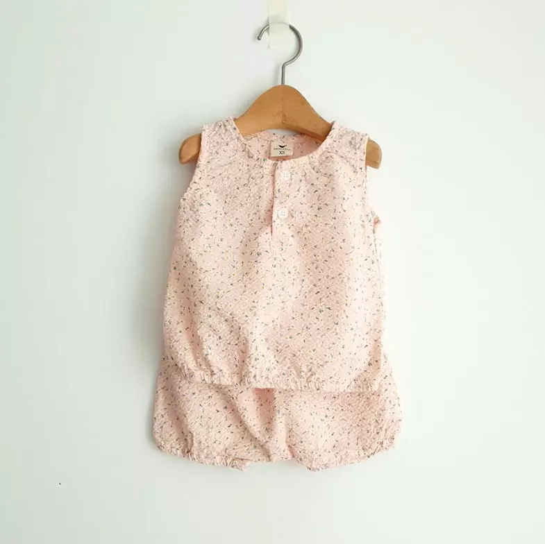 Saerobin - Korean Children Fashion - #designkidswear - Flower Bloomer Top Bottom Set - 3