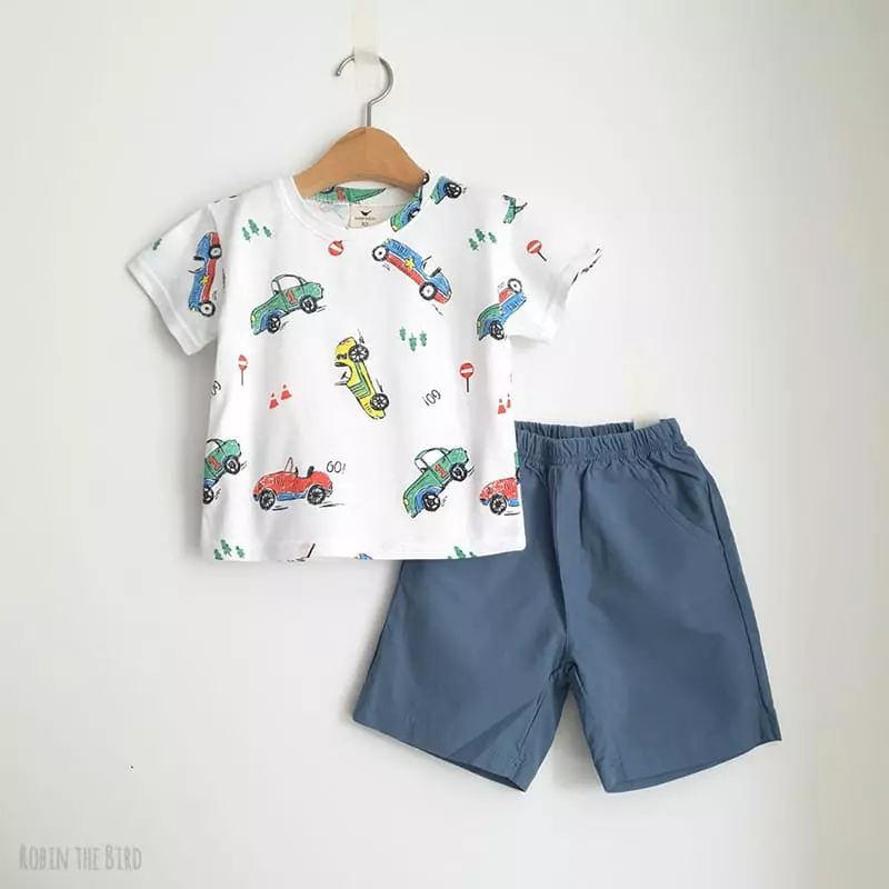Saerobin - Korean Children Fashion - #designkidswear - Car Shorts Sleeves Tee - 2