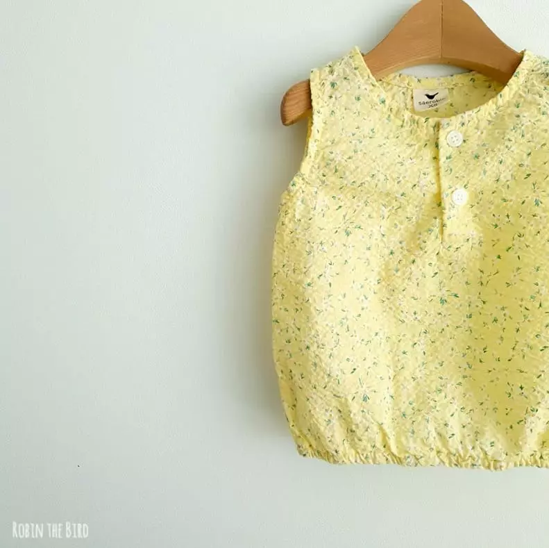 Saerobin - Korean Children Fashion - #fashionkids - Flower Bloomer Top Bottom Set - 5