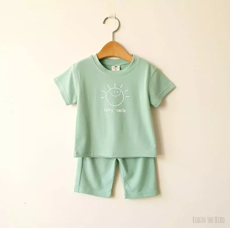 Saerobin - Korean Children Fashion - #discoveringself - Sun Short Sleeves Top Bottom Set - 4