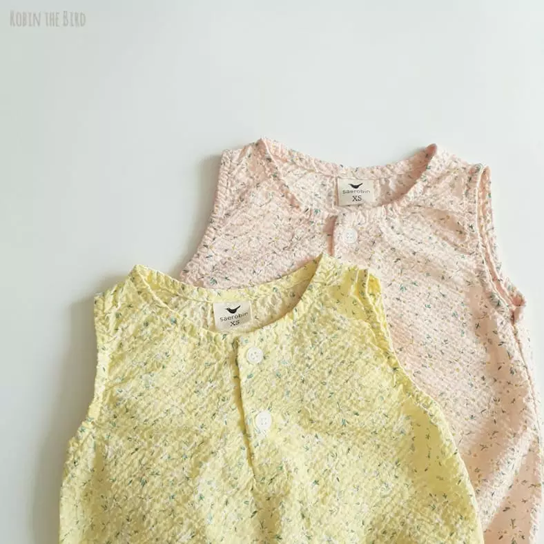 Saerobin - Korean Children Fashion - #kidsstore - Flower Bloomer Top Bottom Set - 7