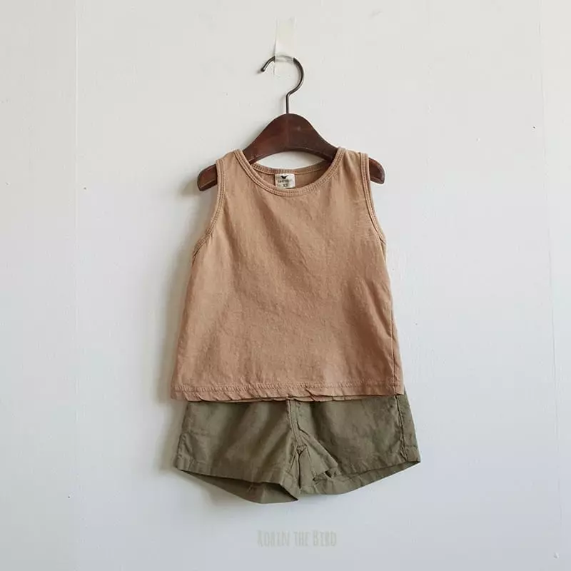 Saerobin - Korean Children Fashion - #kidsstore - Washing Mago Sleeveless - 7