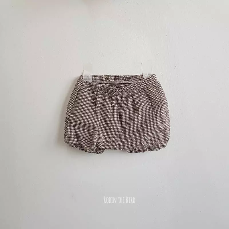 Saerobin - Korean Children Fashion - #kidsshorts - Check Bloomer Top Bottom Set - 4
