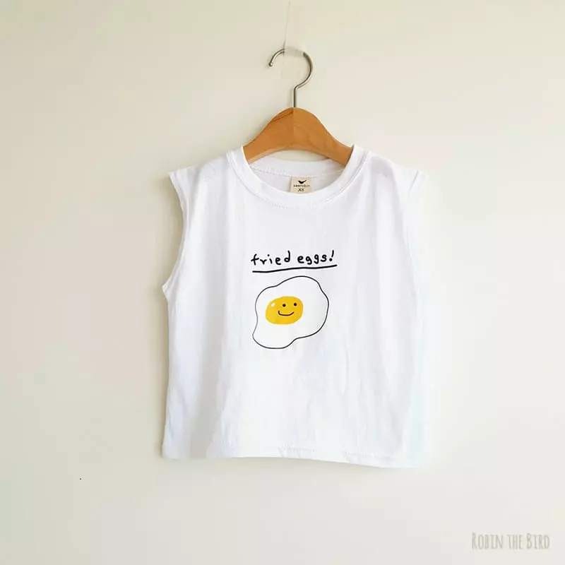Saerobin - Korean Children Fashion - #kidzfashiontrend - Egg Box Sleeveless Tee - 9