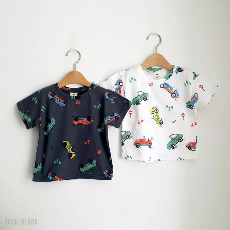 Saerobin - Korean Children Fashion - #kidzfashiontrend - Car Shorts Sleeves Tee - 7
