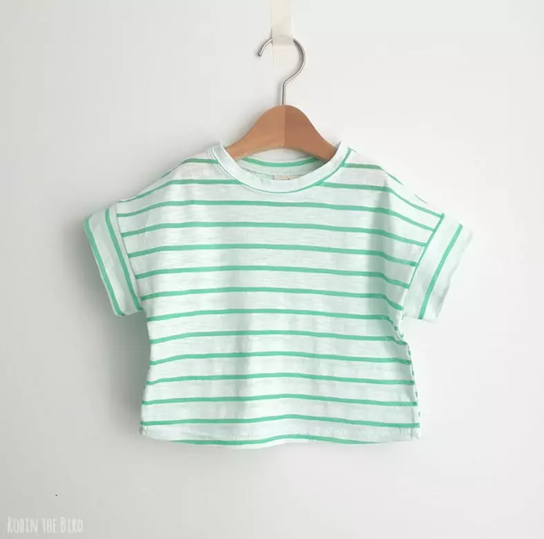 Saerobin - Korean Children Fashion - #littlefashionista - Stripes Short Sleeves Tee - 2