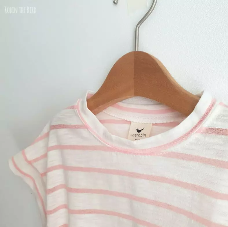 Saerobin - Korean Children Fashion - #magicofchildhood - Stripes Short Sleeves Tee - 3