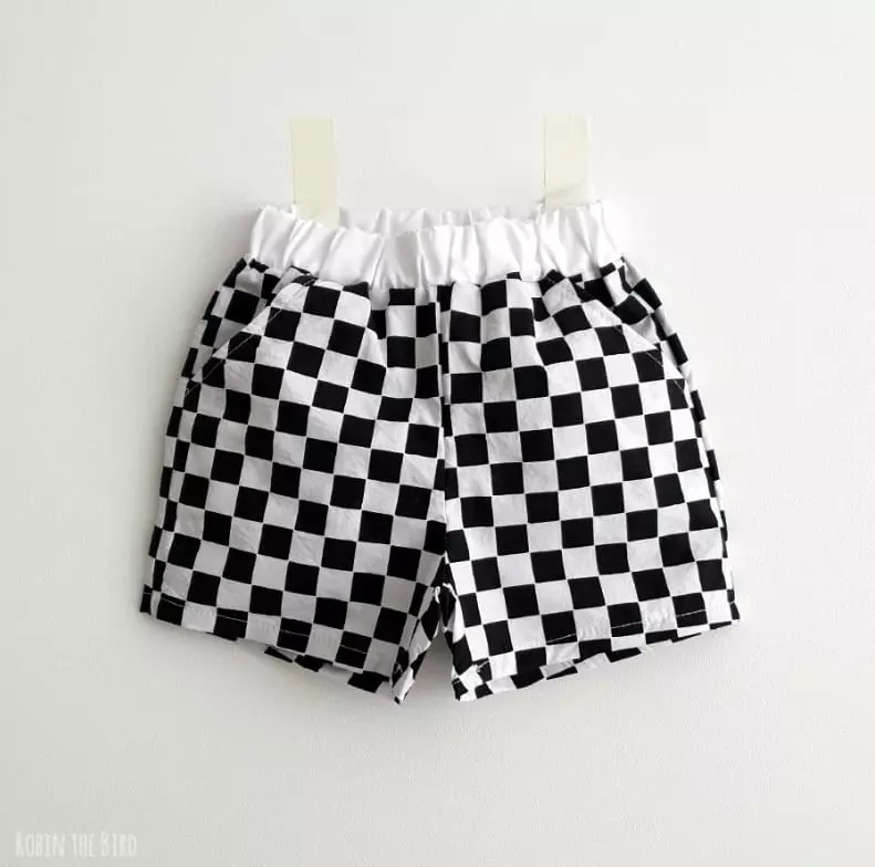 Saerobin - Korean Children Fashion - #littlefashionista - Bling Check Shorts - 4