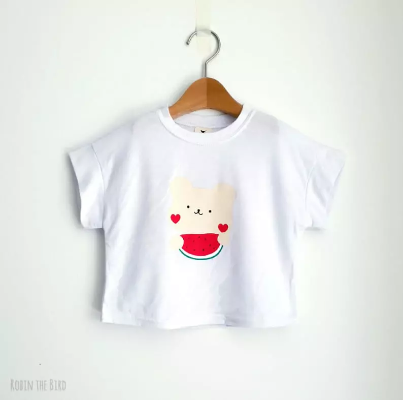 Saerobin - Korean Children Fashion - #minifashionista - Bear Paint Short Sleeves Tee