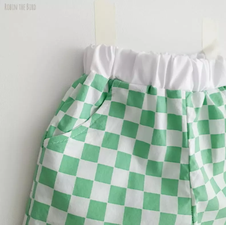 Saerobin - Korean Children Fashion - #minifashionista - Bling Check Shorts - 5