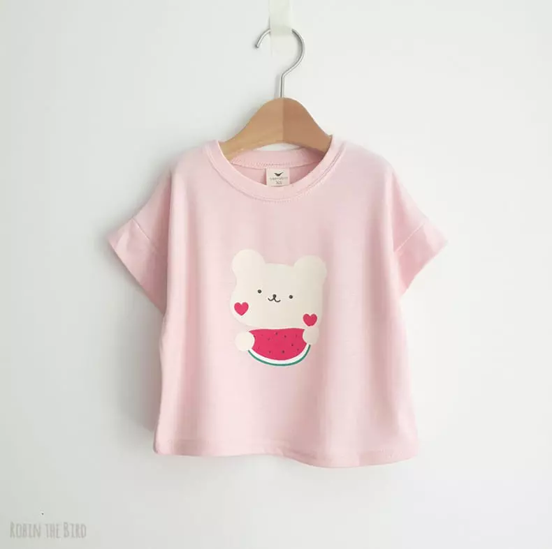Saerobin - Korean Children Fashion - #prettylittlegirls - Bear Paint Short Sleeves Tee - 2