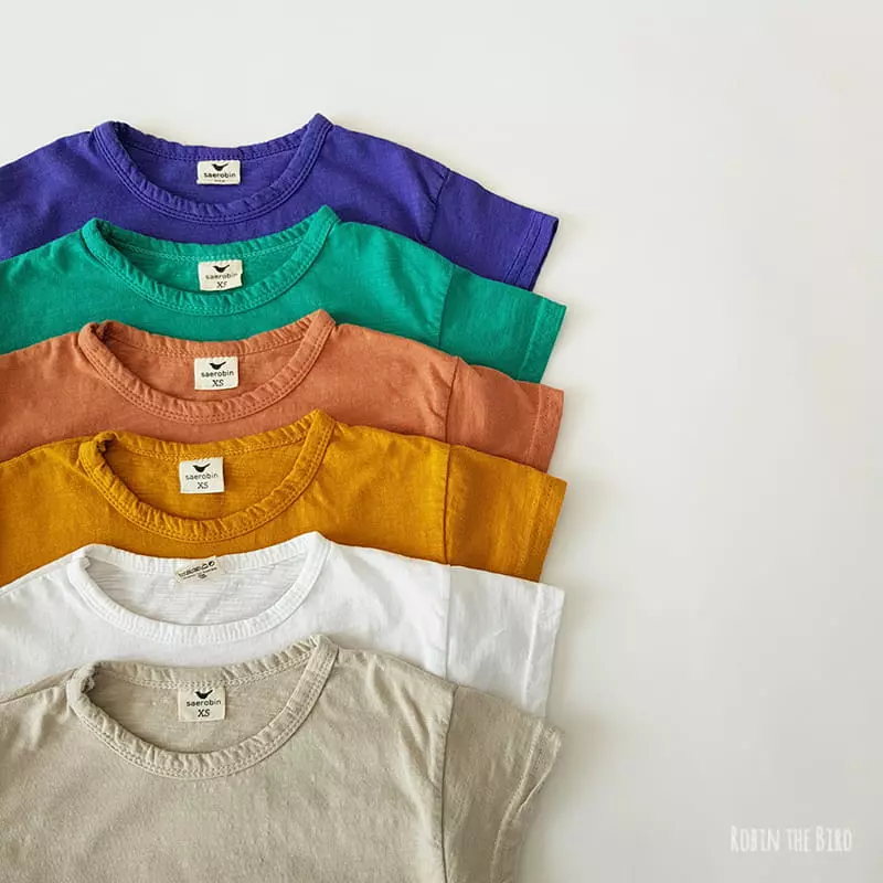Saerobin - Korean Children Fashion - #todddlerfashion - Short Sleeves Tee