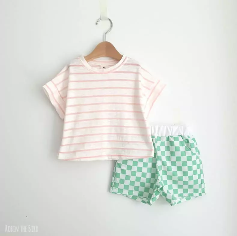 Saerobin - Korean Children Fashion - #todddlerfashion - Stripes Short Sleeves Tee - 6