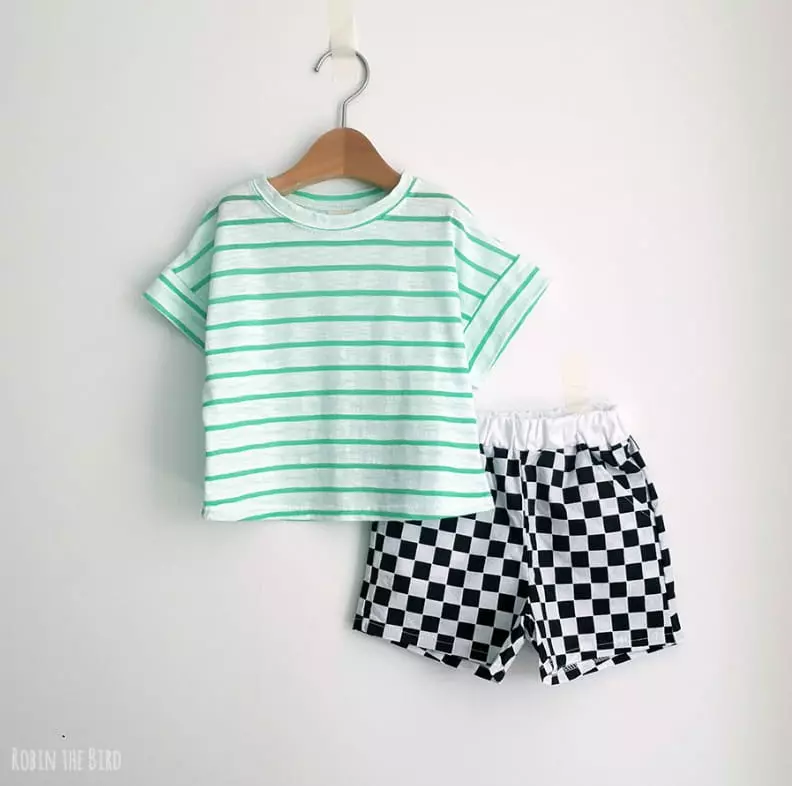 Saerobin - Korean Children Fashion - #toddlerclothing - Stripes Short Sleeves Tee - 7