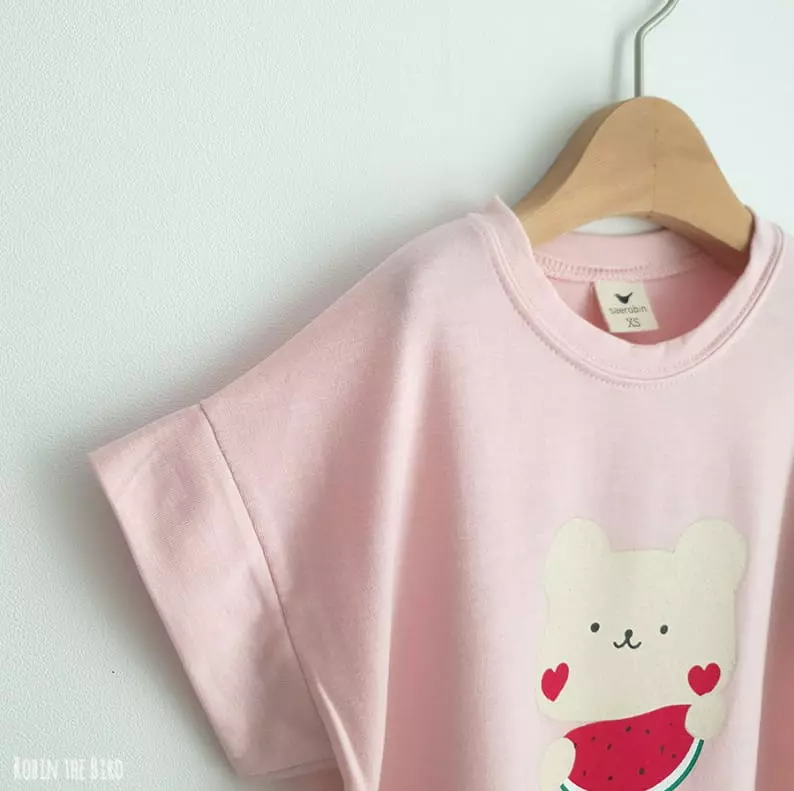 Saerobin - Korean Children Fashion - #todddlerfashion - Bear Paint Short Sleeves Tee - 4