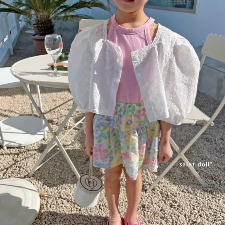 Saint Doll - Korean Children Fashion - #designkidswear - Crop Lace Blouse witu Mom - 3