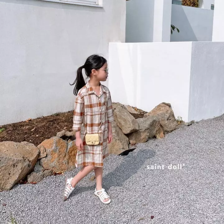 Saint Doll - Korean Children Fashion - #discoveringself - Check Robe Mom - 2