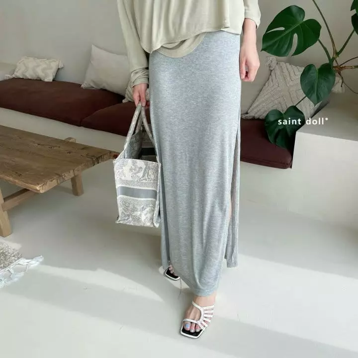 Saint Doll - Korean Children Fashion - #discoveringself - Slit Long Skirt Mom - 9