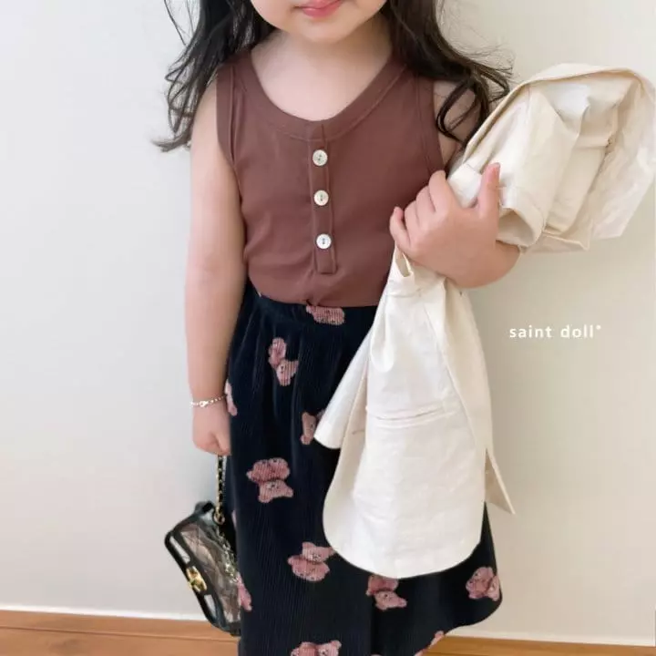 Saint Doll - Korean Children Fashion - #discoveringself - Wrinkle Bear Skirt - 5