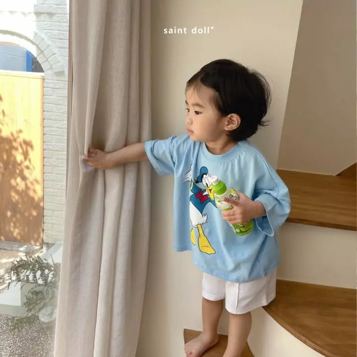 Saint Doll - Korean Children Fashion - #kidsshorts - Donald Tee with Mom - 9