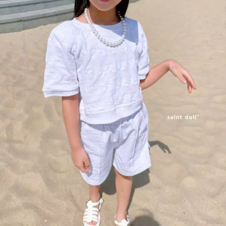 Saint Doll - Korean Children Fashion - #kidsshorts - Juicy Crop Pad Tee with Mom - 8