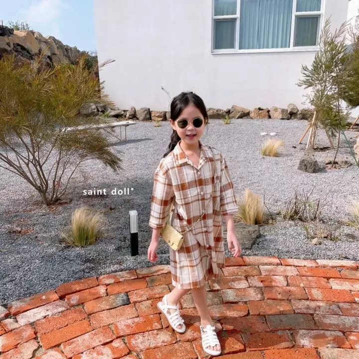 Saint Doll - Korean Children Fashion - #fashionkids - Check Robe Mom - 4