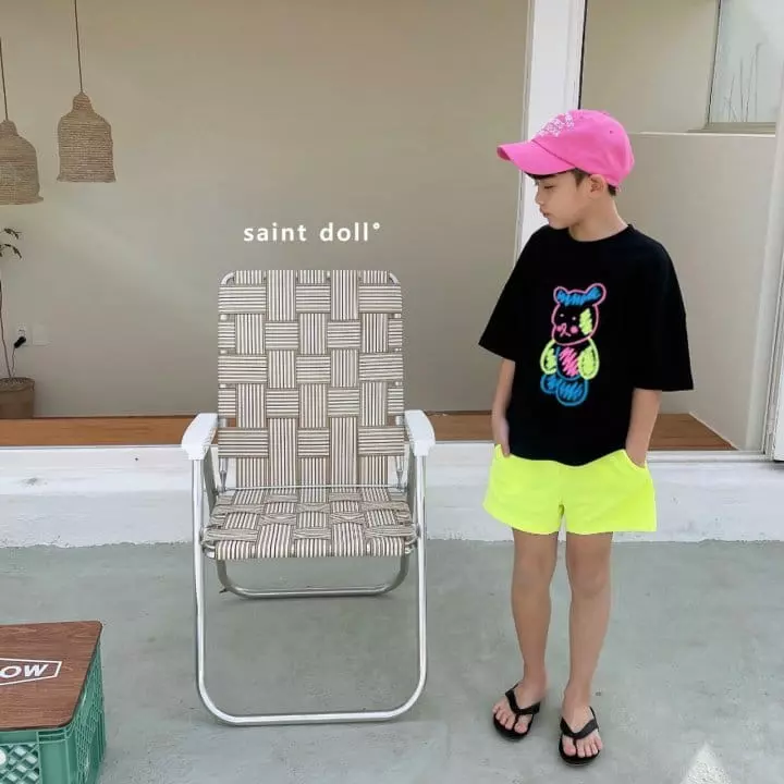 Saint Doll - Korean Children Fashion - #kidsshorts - Neon Shorts with Mom