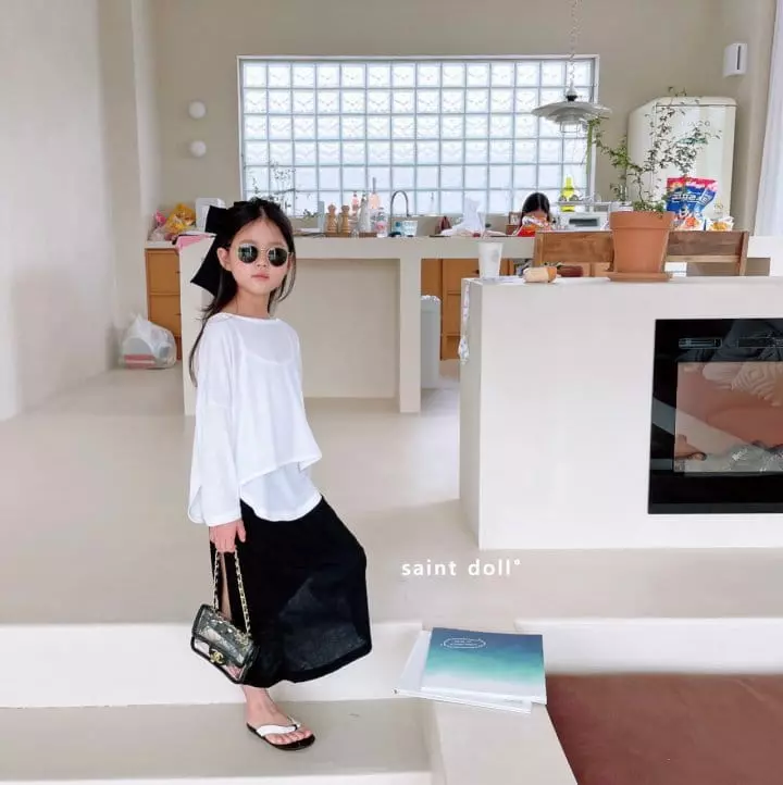 Saint Doll - Korean Children Fashion - #kidsshorts - Slit Long Skirt Mom - 11