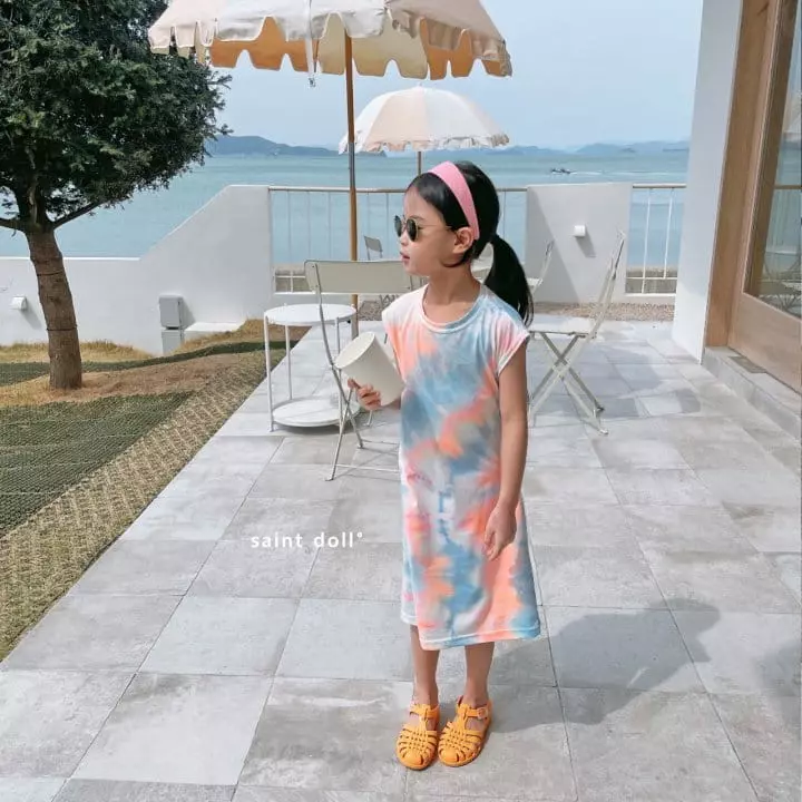 Saint Doll - Korean Children Fashion - #kidsshorts - Water Paint One-piece - 2