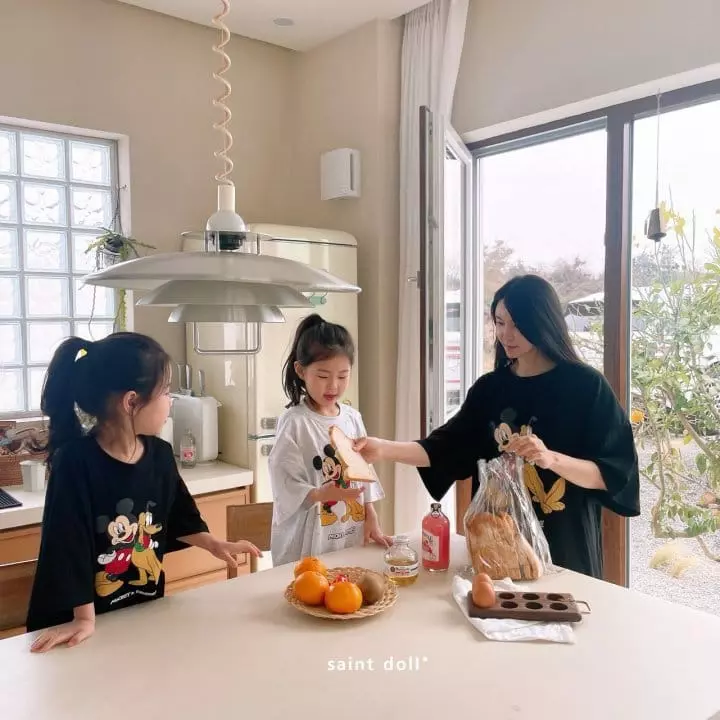 Saint Doll - Korean Children Fashion - #kidsshorts - Mickey And Goophy One-piece with Mom