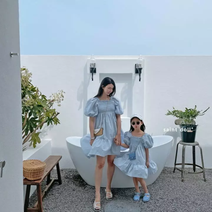 Saint Doll - Korean Children Fashion - #kidsshorts - Smocked Volume One-piece with Mom - 10
