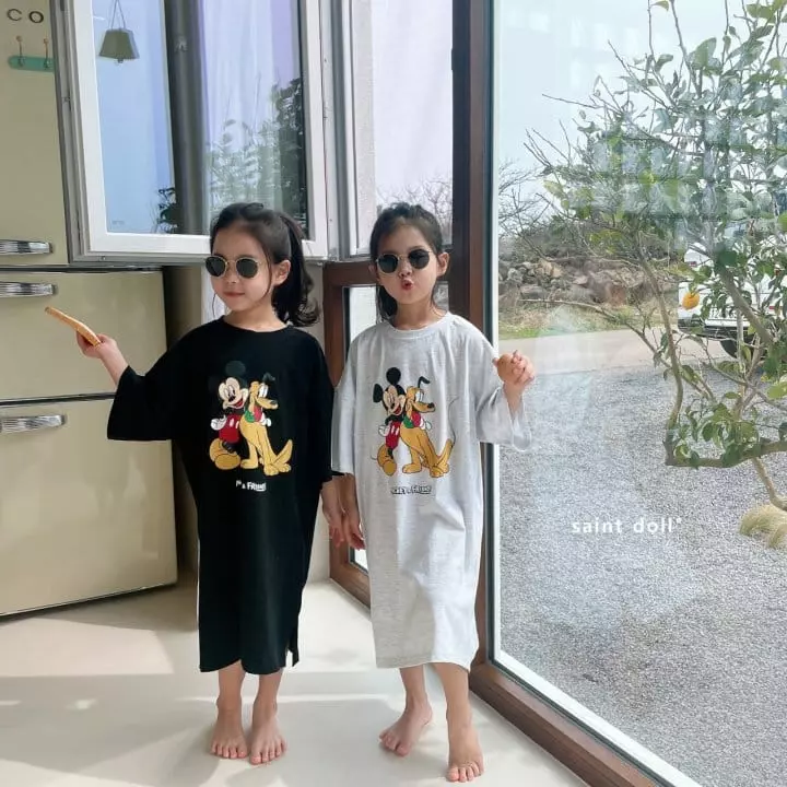 Saint Doll - Korean Children Fashion - #kidsstore - Mickey And Goophy One-piece with Mom - 2