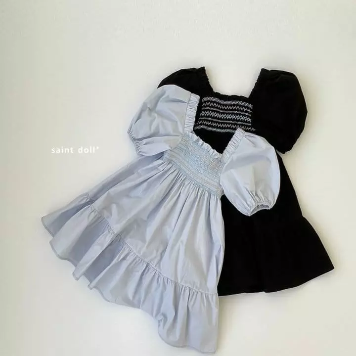 Saint Doll - Korean Children Fashion - #kidsstore - Smocked Volume One-piece with Mom - 11