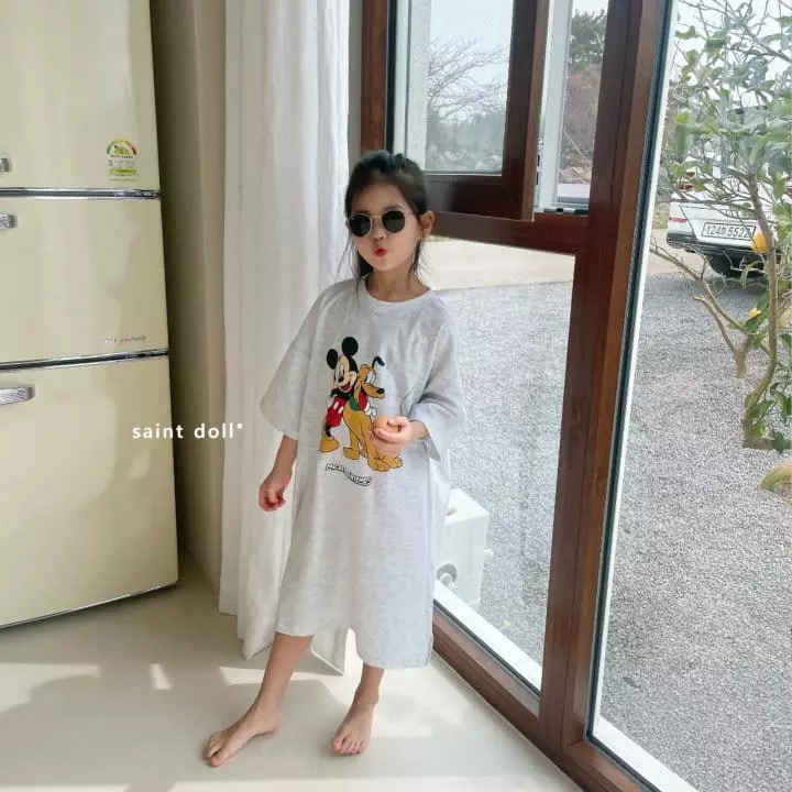 Saint Doll - Korean Children Fashion - #littlefashionista - Mickey And Goophy One-piece with Mom - 5